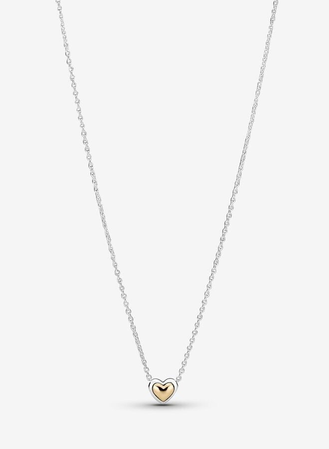 Pan Home Domed Golden Heart Collier Necklace - Image 4