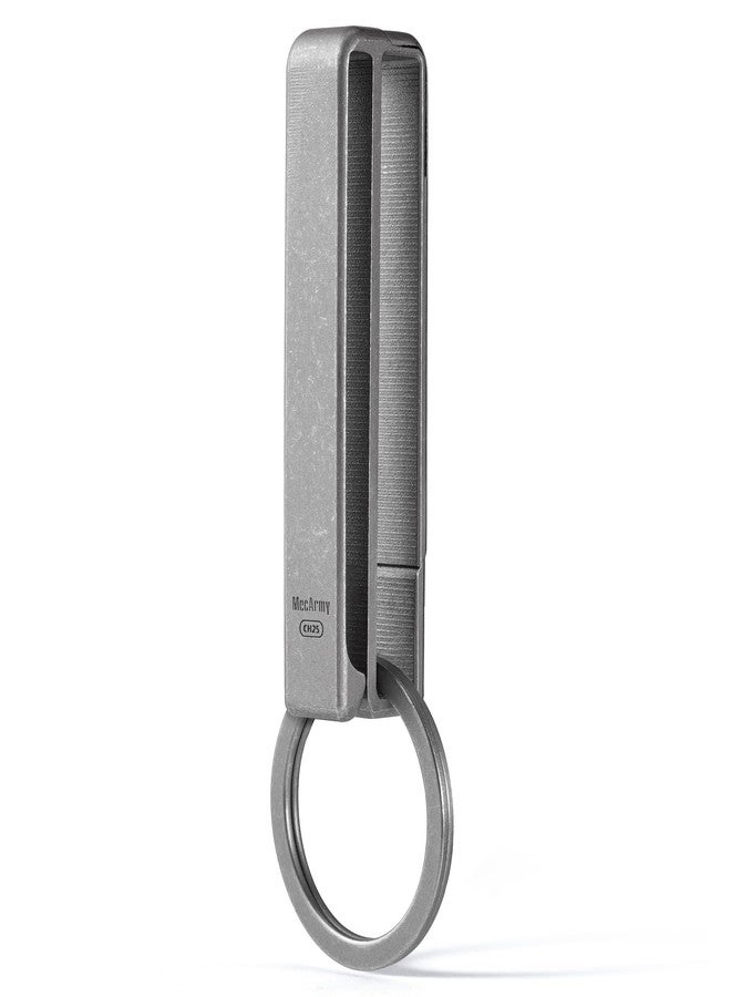 MecArmy CH25 Titanium Belt Keychain Clip, One-Piece CNC Key Holder for EDC Gear, Quick-Access Key Organizer for MOLLE & Belt Loops, Rugged Build, Ultra-Lightweight, No-Screw Aesthetic for Daily Carry - Image 1