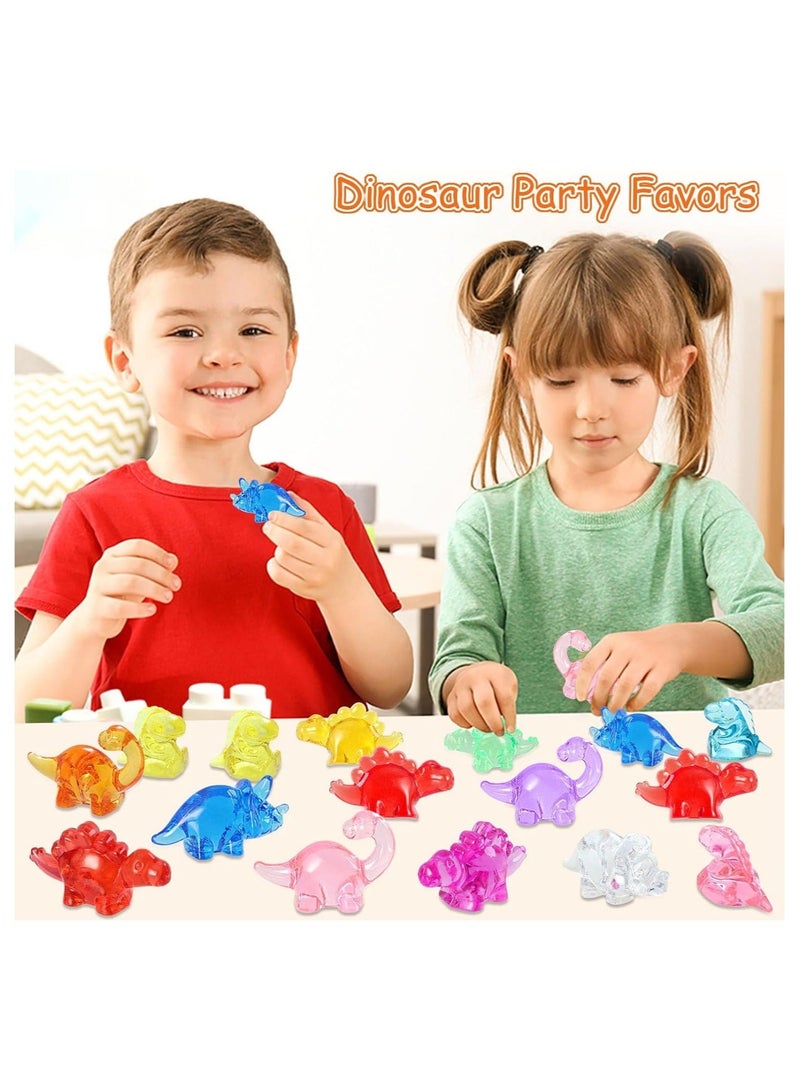 Captaintech Acrylic Gems, Mini Dinosaur Figures Party Decorations, 62PCS Small Plastic Dinosaurs Classroom Prizes, Dinosaur Figurines Party Favors Kids, Treasure Box Gifts, Vase Filler, Fish Tank Decorations - Image 4