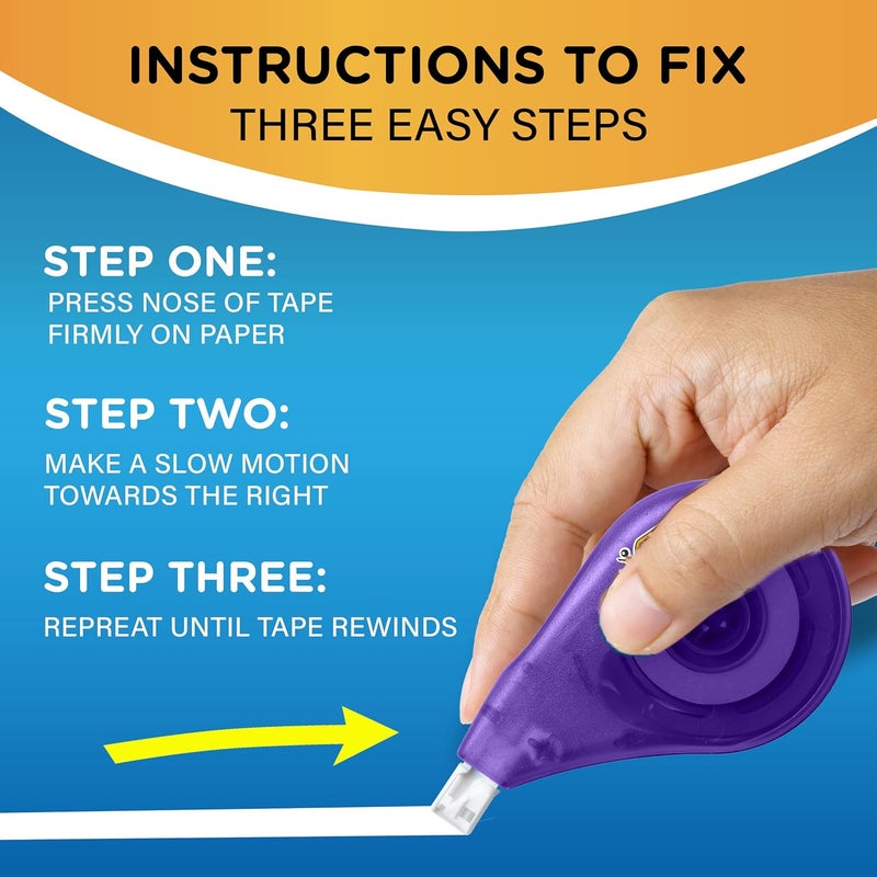 BIC Wite-Out Brand EZ Correct Correction Tape, 4 Count - Tear-Resistant and Easy to Use - Image 3