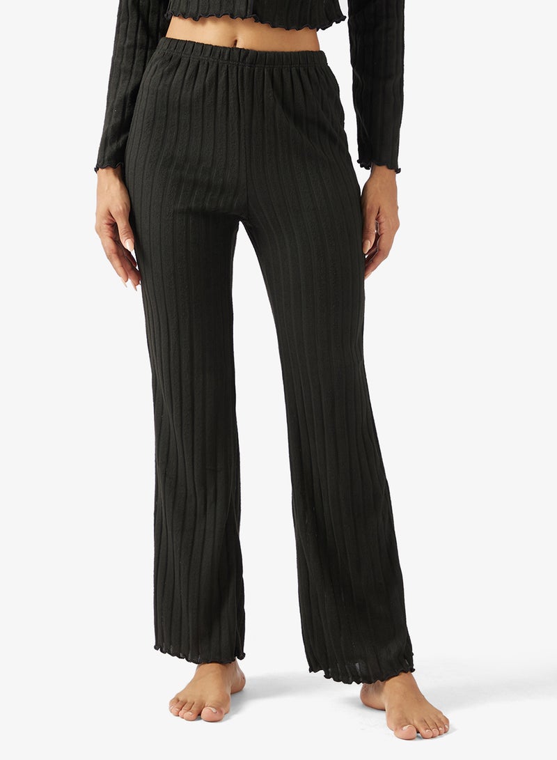 Ginger Pointelle Button Up Top & Pyjama Set - Image 4