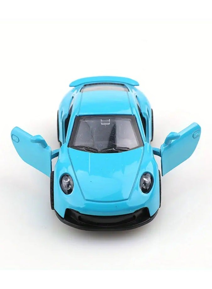 Porsche Sports Car Model Alloy and Plastic Detailed Running Vehicle with Black Interior Black Wheels Ideal Cake Topper or Collectible Gift for Boys  - Image 4