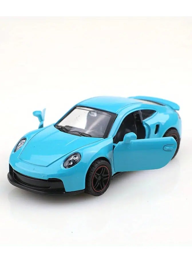 Porsche Sports Car Model Alloy and Plastic Detailed Running Vehicle with Black Interior Black Wheels Ideal Cake Topper or Collectible Gift for Boys  - Image 1