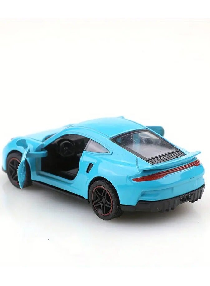 Porsche Sports Car Model Alloy and Plastic Detailed Running Vehicle with Black Interior Black Wheels Ideal Cake Topper or Collectible Gift for Boys  - Image 2