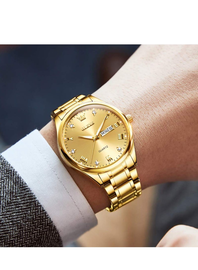 أوليفز ساعات رجالية كوارتز انالوج بعقارب من الستانلس ستيل مقاومة للماء 5563 - Image 2