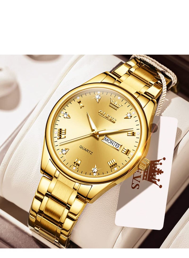 أوليفز ساعات رجالية كوارتز انالوج بعقارب من الستانلس ستيل مقاومة للماء 5563 - Image 1