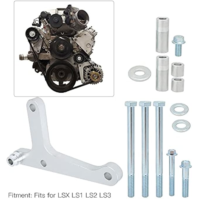 Brilluxa Alternator Bracket, Truck Alternator Bracket Kit, Low Mount CNC, for LSX LS1 LS2 LS3 Trucks - Image 2