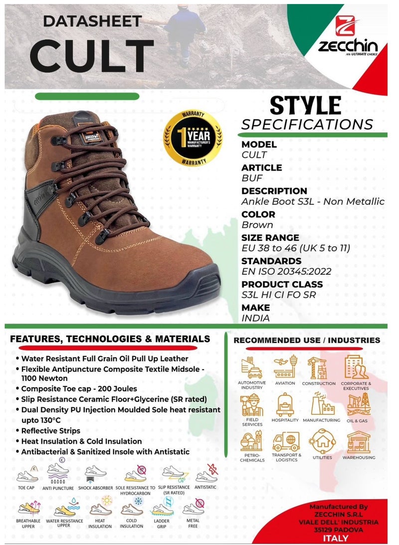 ZECHIN Cult Leather Safety Boots  - Image 2