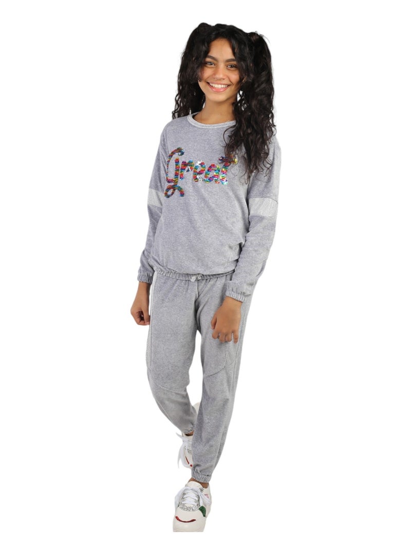 تشويس بيجامة بناتي أطفال GREAT – خامة قطيفة ناعمة لراحة وأناقة تصميم مبتكر يجمع بين الأناقة والراحة كود 542 - Image 1