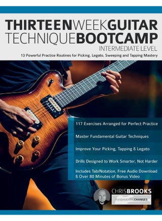 Thirteen Week Guitar Technique Bootcamp - Intermediate Level: 13 Powerful Practice Routines for Picking, Legato, Sweeping and Tapping Mastery - pzsku/Z53312199A05116BD2646Z/45/1747996638/7c70ca0f-3790-4346-8821-e9ff8cfb6cc4