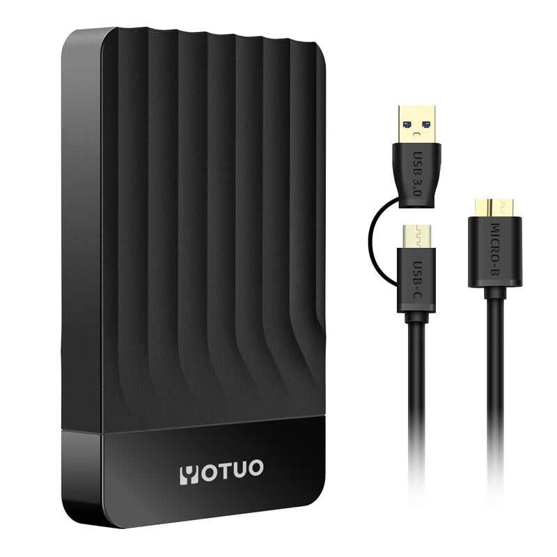 YOTUO Portable External Hard Drive Storage Expansion Mobile HDD USB 3.0 for PC, Mac, Desktop, Laptop, PS4, PS5, Xbox One X/S, Xbox 360, Xbox Series X/S, Office & Game (Black, 500GB) - Image 1
