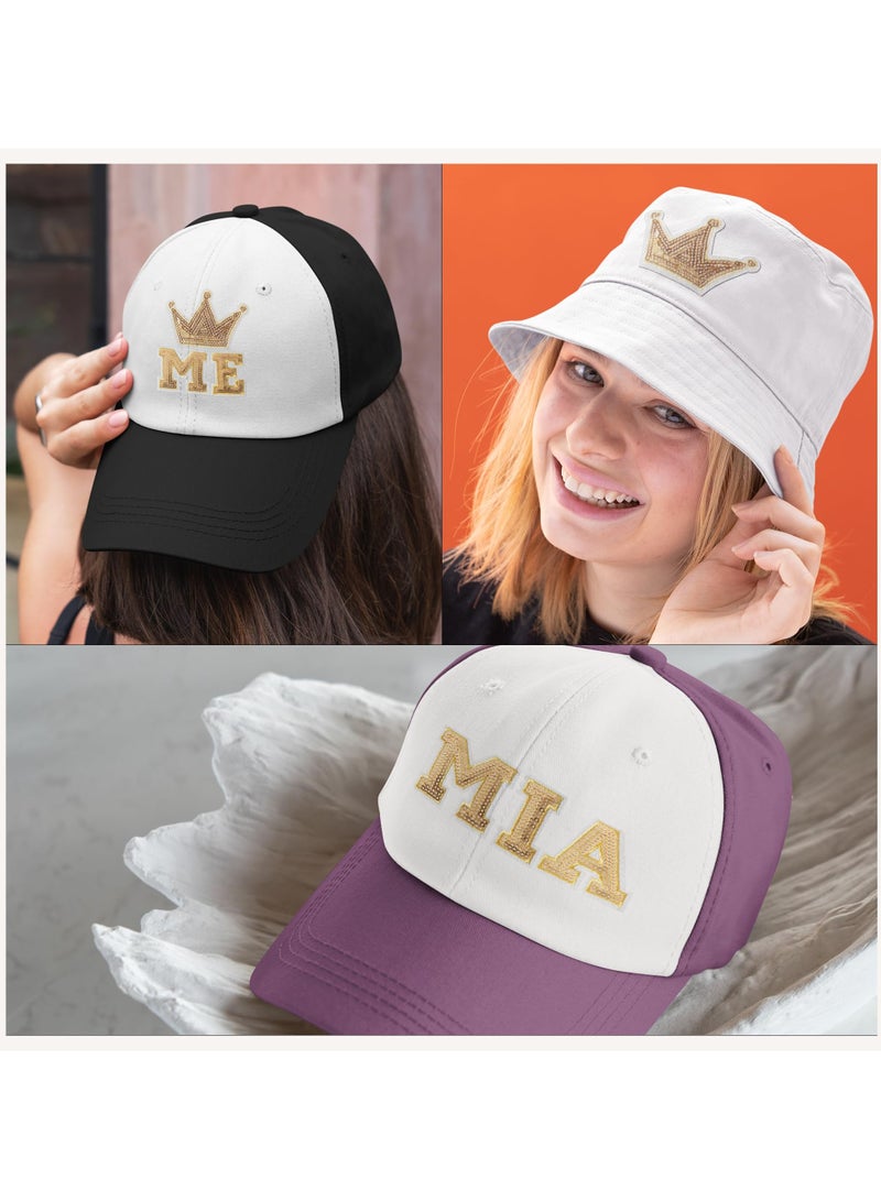 KASTWAVE 28 Pcs Iron on Letters Sequin Gold  A-Z Alphabet Letter Patches for Backpacks, Jackets, Clothing, Shirts, Small Iron on Letters Patches - Image 4