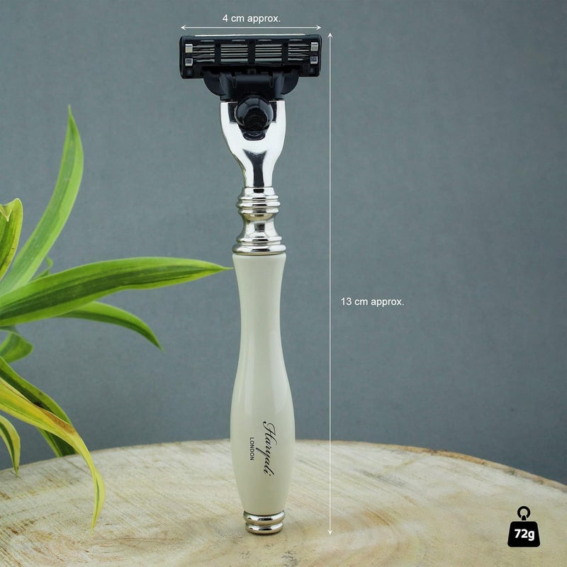 Haryali London Men shaving shave kit badger hair shaving brush Triple Edge Cartridge designer razor MENS CHRISTMAS XMAS GIFT WITH TRAVEL SHAVING CASE - Image 5
