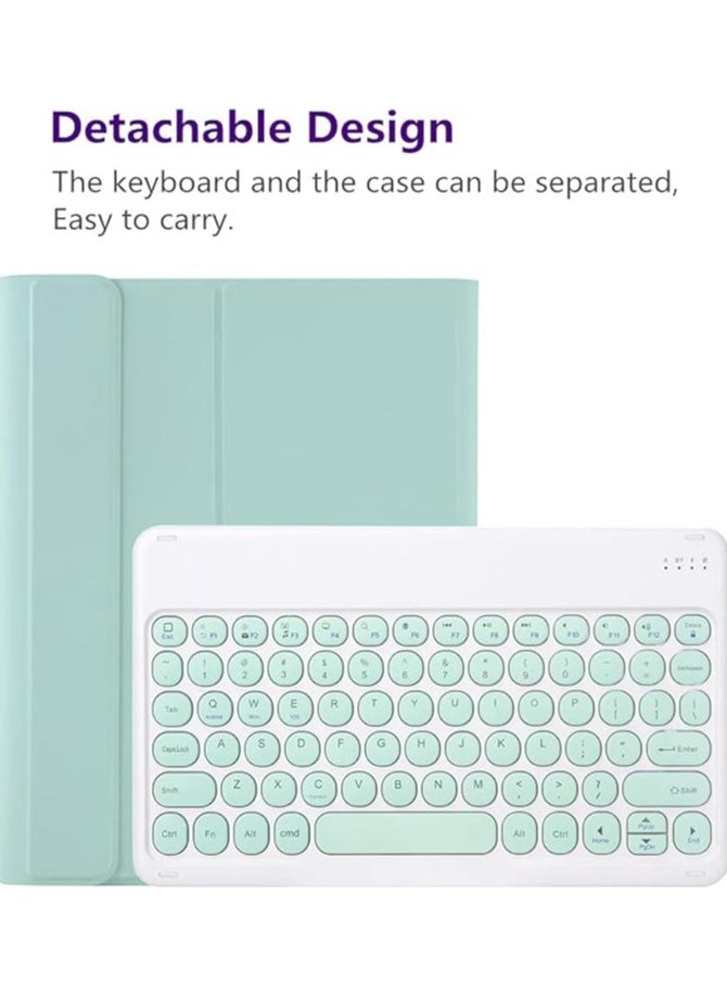 erorex Keyboard Case & Mouse for iPad 10th Generation (10.9" inch, 2022), Slim Folio Cover Detachable Bluetooth Keyboard with Pencil Holder (Light Green)  - Image 4