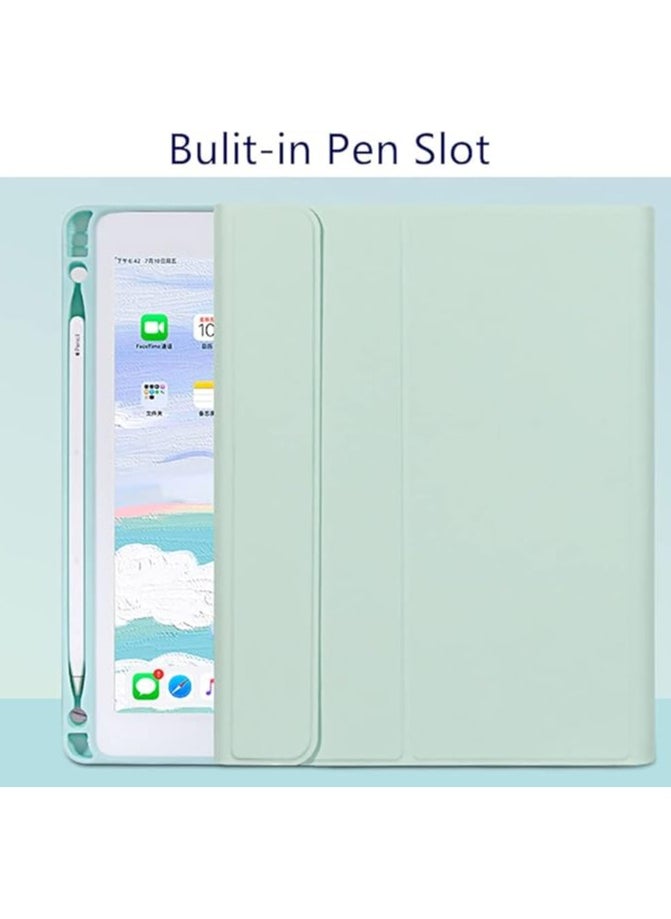 erorex Keyboard Case & Mouse for iPad 10th Generation (10.9" inch, 2022), Slim Folio Cover Detachable Bluetooth Keyboard with Pencil Holder (Light Green)  - Image 2