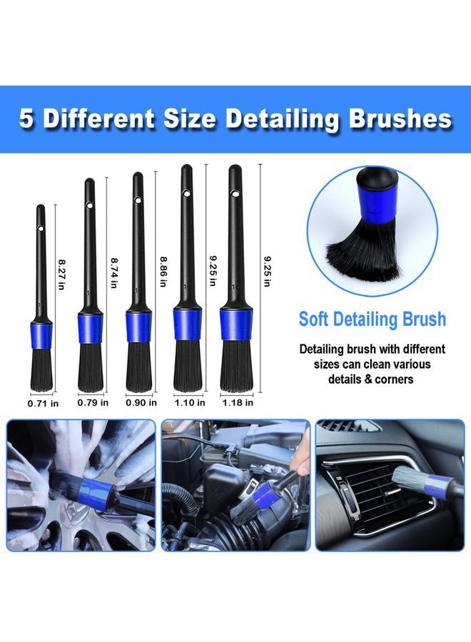 NIKCOSMK 10Pcs Wheel Brush Kit for Cleaning Wheel and Tire, Wheel and Rim Brush, Car Detailing Brushes, Tire Brush, Bendable & Durable Car Wheel Rim Cleaner Brush Set,Car Cleaning Brush Supplies Kit - Image 4