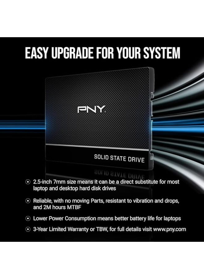 PNY SSD 2.5 INCH SAT3 250G TL CS900 -  SSD7CS900-250-RB 250 GB - Image 2