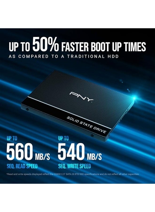 PNY SSD 2.5 INCH SAT3 250G TL CS900 -  SSD7CS900-250-RB 250 GB - Image 4