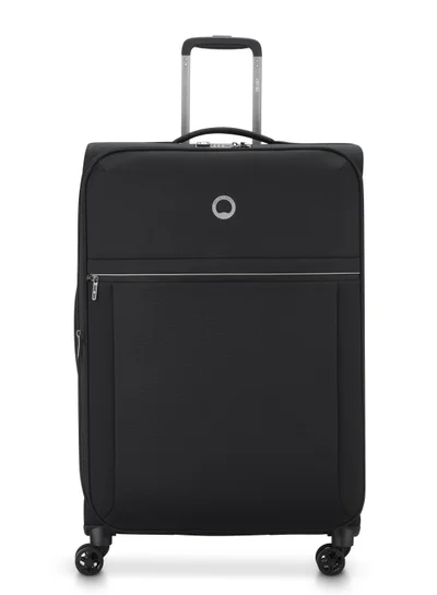 ديلسي _باريس Brochant 2.0 78cm Softcase 4 Double Wheel Expandable Check-In Luggage Trolley Black