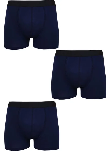 Hepsine Rakip Rival to All 3-Piece Men's Lycra Modal Boxer Plain Cotton Premium Quality Underpants