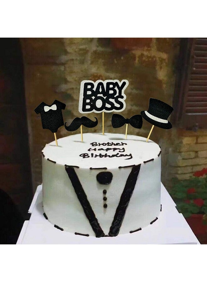 MUMULULU 30 PCS BABY BOSS Cupcake Toppers Glitter Kids Birthday Party Supplies Decorations Baby Shower Party Supplies - Image 5