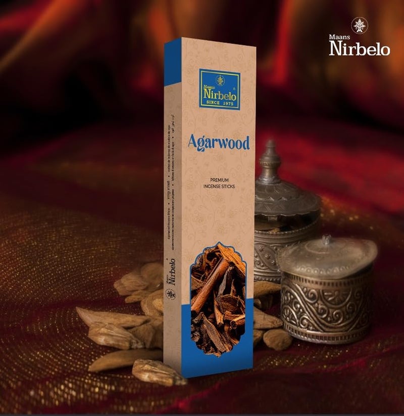 NIRBELO NIRBELO Premium Incense Sticks Combo Pack Set of 6 Total 120 Sticks with Incense Holder Hand Rolled Sandalwood Agarbatti for Puja Meditation Freshness Happy Positive Vibes Free Wooden Stand  - Image 4