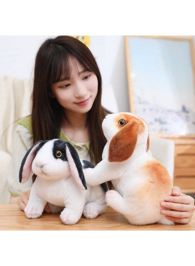 تيكلز لعبة حيوانات محشوة ناعمة على شكل أرنب لطيف كهدية عيد ميلاد للأطفال (الحجم: 25 سم؛ اللون: أبيض وبني) - Image 3