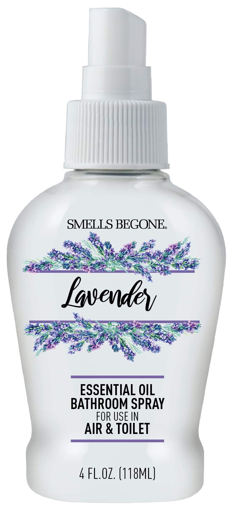 SMELLS BEGONE 4 oz Essential Oil Air Freshener Bathroom Spray Eliminates Bathroom Toilet Odors Made with Essential Oils Lavender Scent