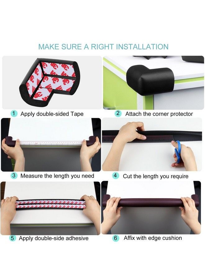 Iktu Edge & Corner Guard Set 2 Meter Coverage Edge Cushion Incl 12 Corner Guard Kids Safety Furnituremarble & Glass Edge Cushion Protector (Black 1 X Cushion + 12 X Corner Guard) - Image 5