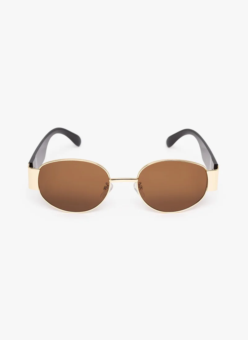 Lichi Wide-framed sunglasses with metal decorations