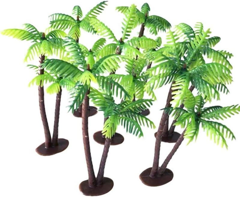 Repeated use trusted quality 12pcs Model Palm Tree Palm Tree Train Scenery Miniature Landscape Scenery for Model Train Railway Architectures Diorama Landscape Green Spec upgraded improved quality - Image 1