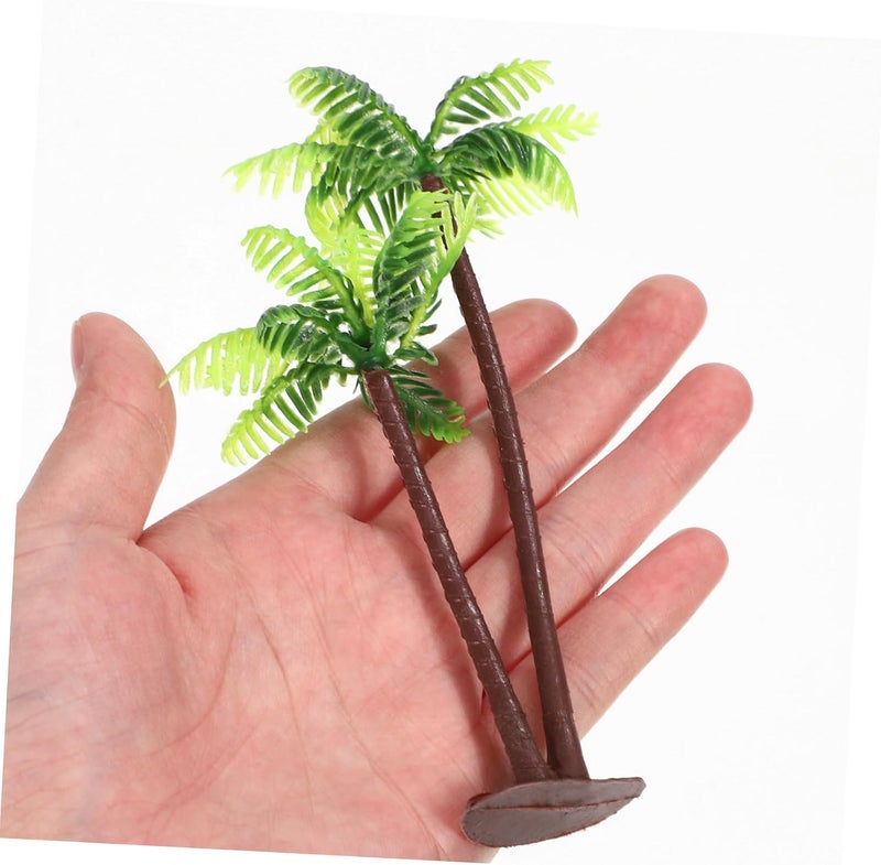 Repeated use trusted quality 12pcs Model Palm Tree Palm Tree Train Scenery Miniature Landscape Scenery for Model Train Railway Architectures Diorama Landscape Green Spec upgraded improved quality - Image 3