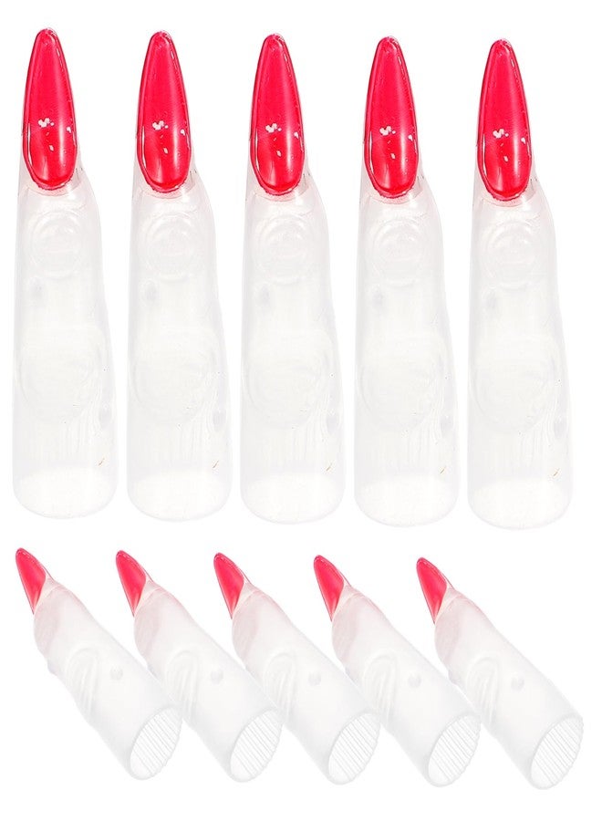 Hemoton Glow Dark Witch Nails 10 Pack Halloween Finger Props Witch Fingers for Cosplay for Party Horror Decoration Props - Image 1