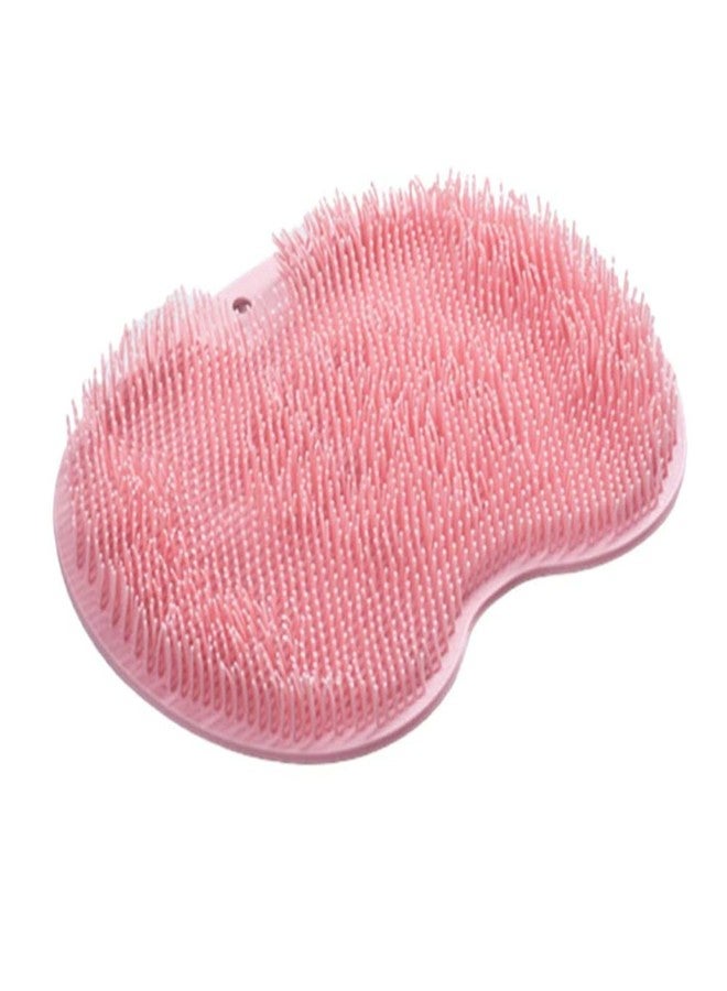 Akshify Shower Foot Scrubber Mat Hands Free Silicone Foot Cleaner & Back Scrubber With Suction Cups, Non Slip Exfoliating Massage Pad, Wall or Floor Mount Bath Brush for Men and Women (Pink, 1 Pcs) - Image 2