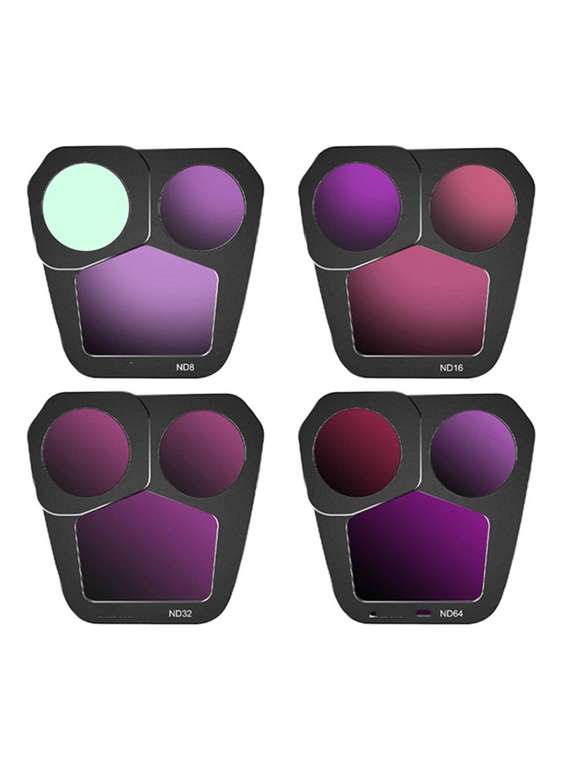 Captaintech SYOSI ND Filter Set Compatible with DJI Mavic 3 Pro, 4 Pcs Polarizing Neutral Density Filters ND8, ND16, ND32, ND64 Variable ND Filter with Ultra Slim Frame Multi Coated HD Optical Glass - Image 2