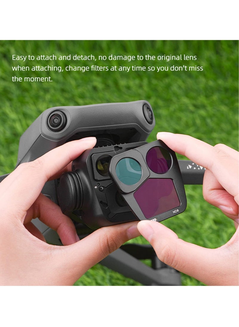 Captaintech SYOSI ND Filter Set Compatible with DJI Mavic 3 Pro, 4 Pcs Polarizing Neutral Density Filters ND8, ND16, ND32, ND64 Variable ND Filter with Ultra Slim Frame Multi Coated HD Optical Glass - Image 5