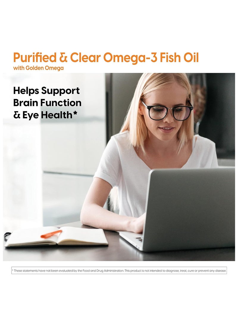 Doctor's BEST Purified And Clear Omega 3Fish Oil No Reflux Supports Heart Eyes Brain And Joint Health 120 Count  - Image 5