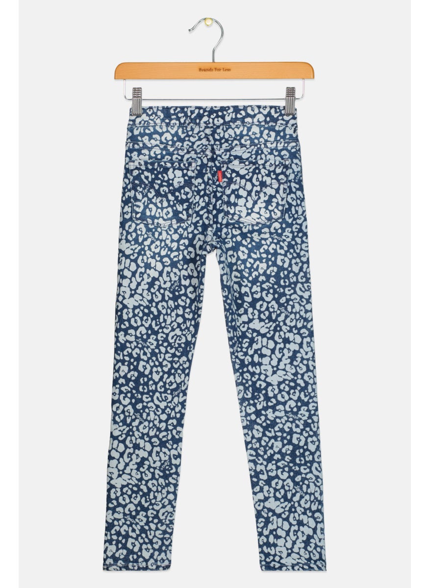 Levi's - Kids Girl Allover Printed High Rise Jeggings, Blue - Image 1