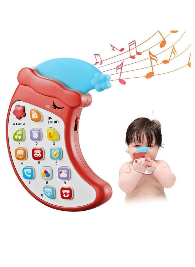 Generic - Baby Cell Phone Toy with Removable Teether Case, Teething Phone Toy for Infant Interactive Electronic Learning Toy with Music Lights Birthday Gift for Kids Age 3Y+ - Image 1