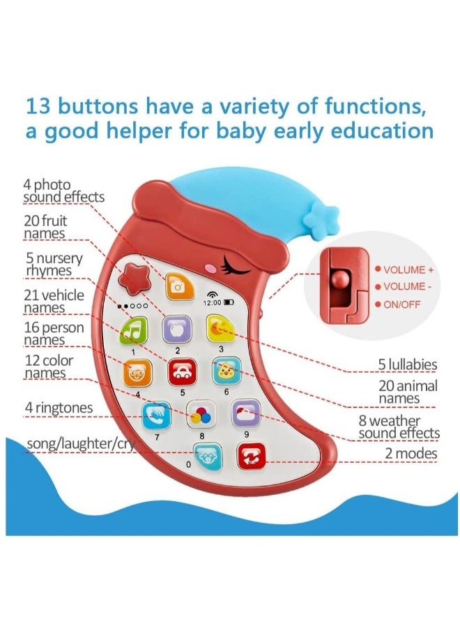Generic - Baby Cell Phone Toy with Removable Teether Case, Teething Phone Toy for Infant Interactive Electronic Learning Toy with Music Lights Birthday Gift for Kids Age 3Y+ - Image 1