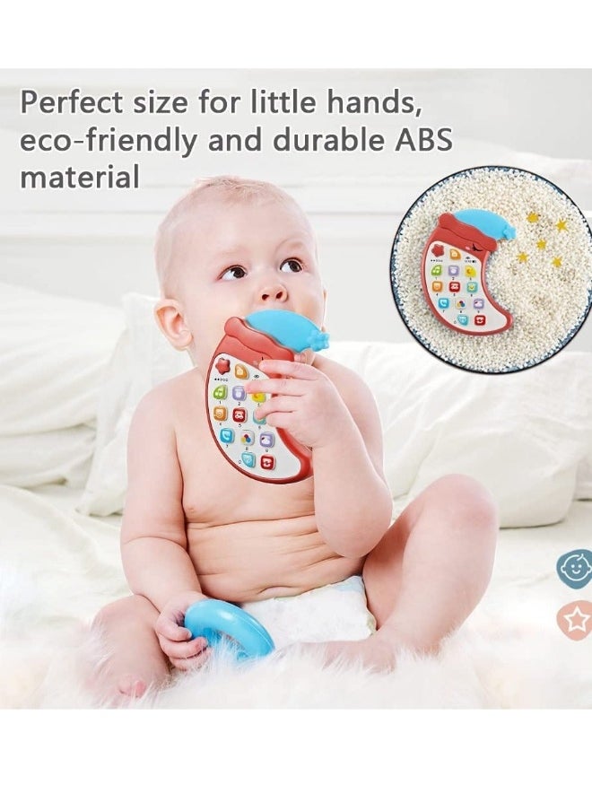 Generic - Baby Cell Phone Toy with Removable Teether Case, Teething Phone Toy for Infant Interactive Electronic Learning Toy with Music Lights Birthday Gift for Kids Age 3Y+ - Image 1