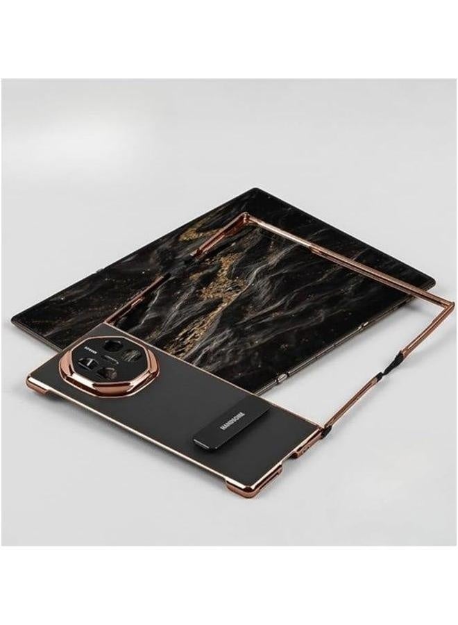 Case Compatible with Huawei Mate XT/Mate XT Ultimate(2024),With Lens Protection and Bracket,Anti-fingerprint Leather