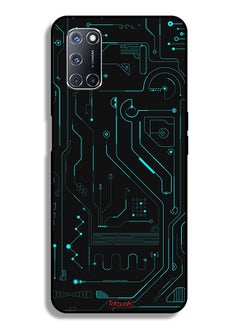 Tolwak Oppo A92 Protective Case Cover Digital Art Circuits Minimalism Multiple Display  - Image 1