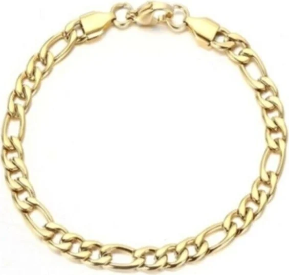 ماماميا Figaro Chain Steel Gold Bracelet
