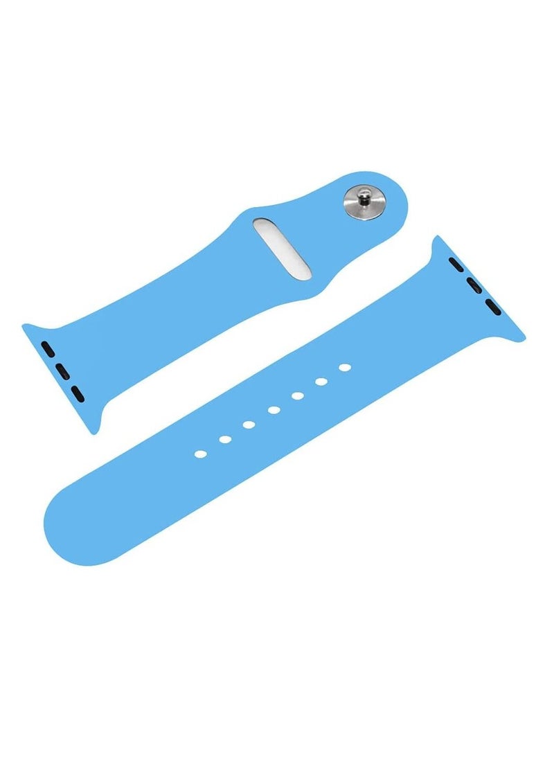 VITION - Sports Band for Apple Watch 45mm 44mm 42mm Soft Silicone Replacement Wrist Strap Compatible with iWatch Series 7/SE/6/5/4/3/2/1 Blue - Image 1