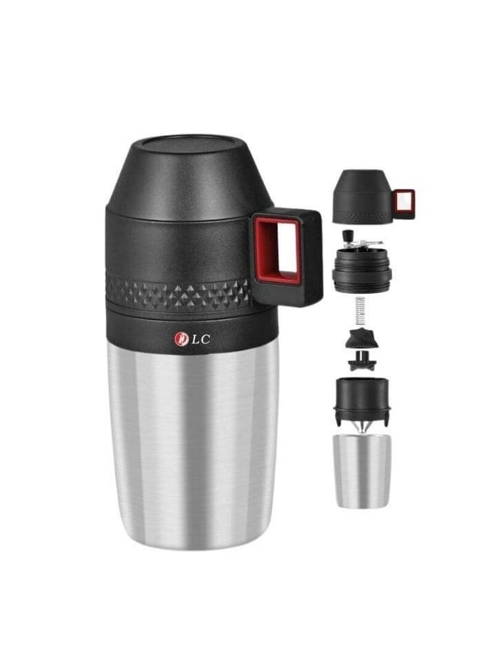 2 in 1 Manual Coffee Grinder and Maker with Filter and Built-in Coffee Cup DLC 37560