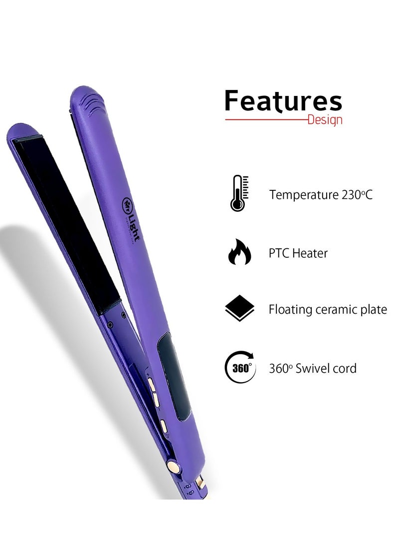 Mr. Light Professional Beauty Hair Straightener Flat UP Shine ON LED Indicator Light Fast Heating Auto Off Protection Lock Switch - Image 4