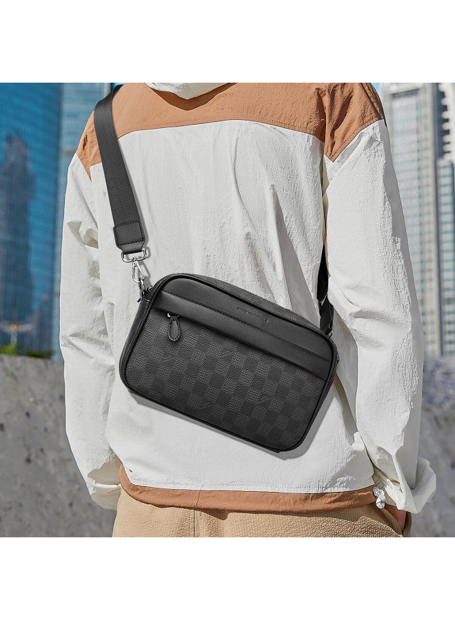Mark Fairwhale Mark Fair Men's Crossbody Bag Retro Vintage Floral Pattern Casual Commuter Single Shoulder Bag Men's Small Crossbody Bag Mobile Phone Bag - Image 1