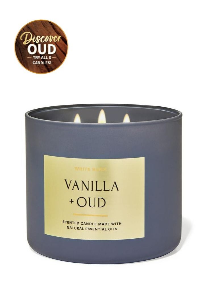 White Barn - Vanilla and Oud 3-Wick Candle - Image 1