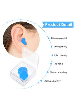 SYOSI 18 Pairs Ear Plugs for Sleeping Soft Reusable Moldable Silicone Earplugs Noise Cancelling Earplugs Sound Blocking Ear Plugs with Case for Swimming  - Image 2